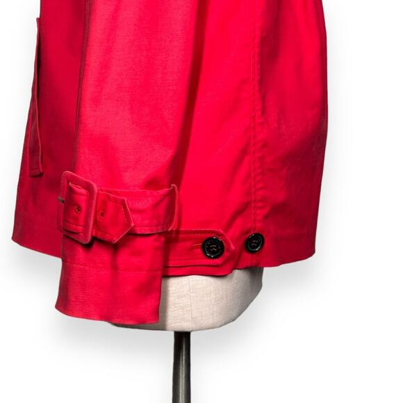 LK BENNETT LONDON Double Breasted Coat Jacket Regal Kate Middleton Pleated Red - Picture 7 of 16